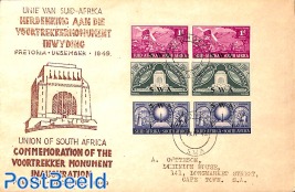 Voortrekkers monument 3v, FDC