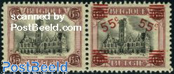 Pair (one stamp with, one without overprint)