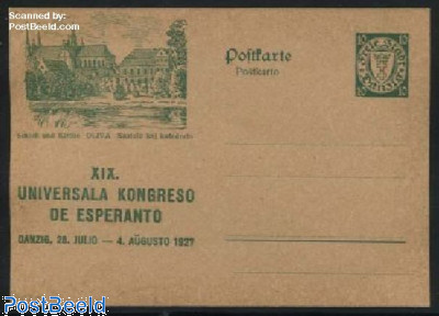 Illustrated Postcard, Esperanto congress, 10pf, Oliva