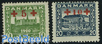 Red Cross overprints 2v