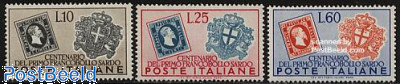 Sardinia stamp exposition 3v