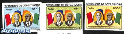 Visit of Giscard d'Estaing 3v, imperforated