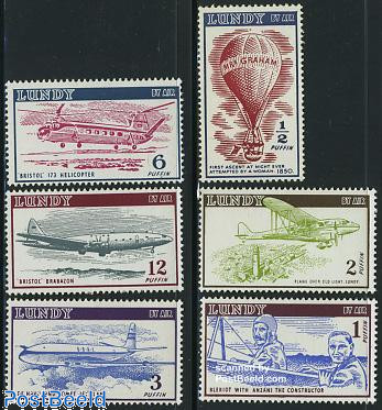 Lundy, Airmail 6v, without date