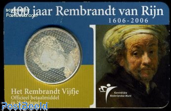 5 euro 2006 Rembrandt coincard