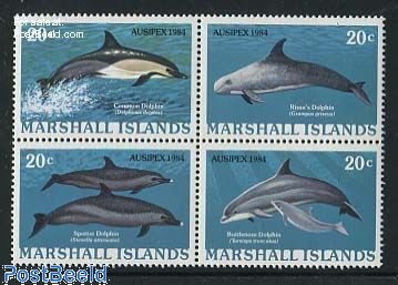 Prophila Collection Briefmarken: Marshall-Inseln Weihnachten 1990, Viererblock Postfrisch ** MNH