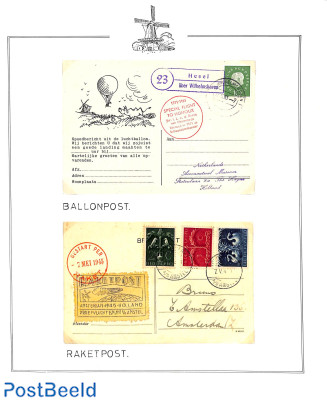 2 covers Rocketmail + Balloonpost (from an extentensive Mill collection)