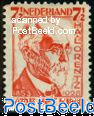 7.5+2.5c, H.A. Lorentz, perf. 12x12.5, Stamp out o