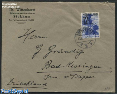 ANVV 12.5c stamp on cover from s-Heerenberg to Bad Kissingen