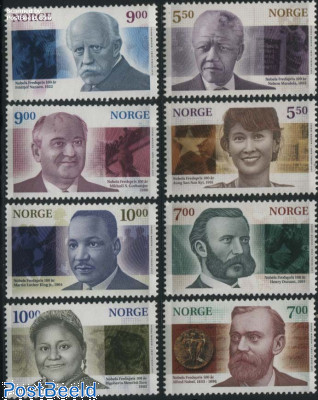 Peace Nobel prize winners 8v