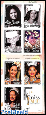Miss Tahiti 8v s-a in booklet