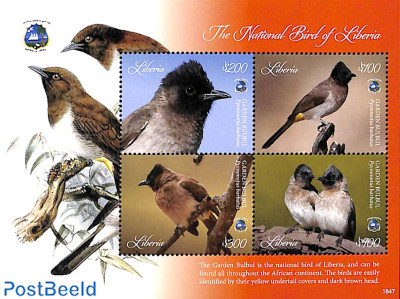 The National bird of Liberia 4v m/s