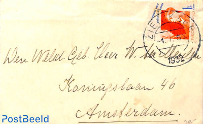 Small cover from ZIERIKZEE with NVPH No. 240