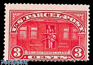 3c, Parcel post, stamp out of set, without gum