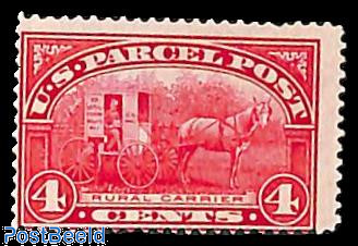 4c, Parcel post, stamp out of set, without gump