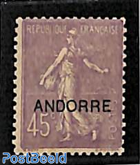45c, Stamp out of set
