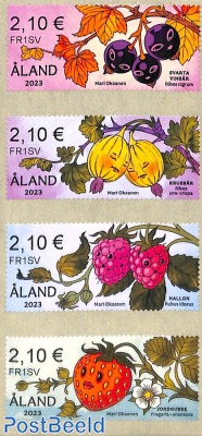 Automat stamps, fruits 4v s-a