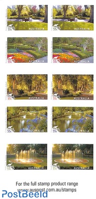 Parks & Gardens foil booklet