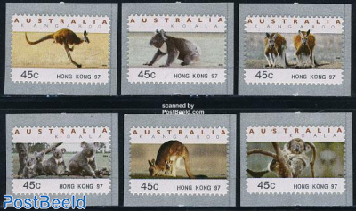 Automat stamps Hong Kong 97 6v