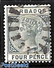 4p Grey, Stamp out of set