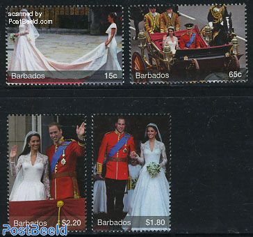 Royal wedding, William & Kate 4v