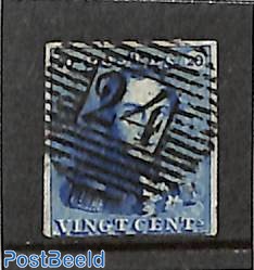 20c blue, used