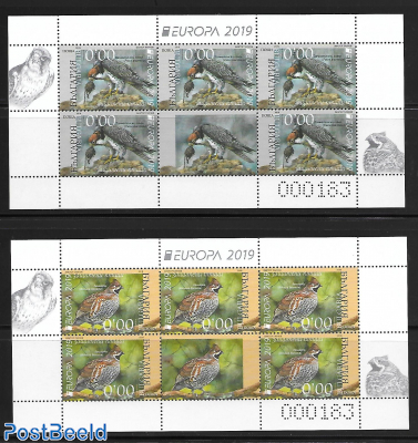 Europa birds, 2 m/s, special print. Not valid for Postage.