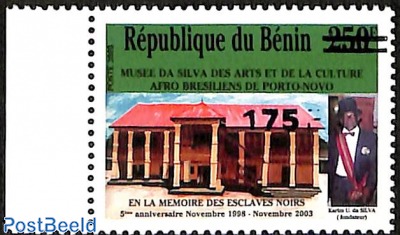 set of 2 stamps, in memory of the black enclaves, da silva museum of arts and culture, overprint