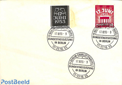 Uprising in DDR 2v, FDC (spots on cover)