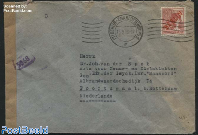 30pr BERLIN red on cover to Rotterdam
