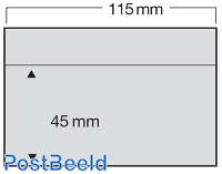 100 Einsteckkarten schwarz mit 1 Linie (45mm)