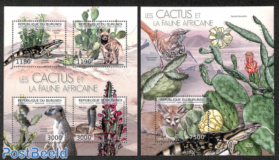 Cactus and animals 2 s/s