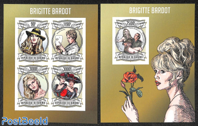 Brigitte Bardot  2 s/s, imperforated