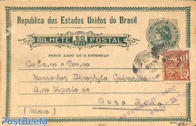 Postcard, uprated to Ouro