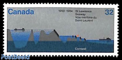 St Lawrence sea way 1v, joint issue USA