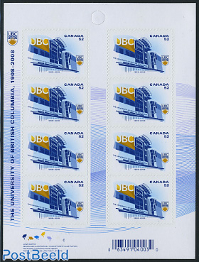 University of British Columbia foil booklet