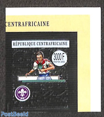 Table tennis 1v, silver, imperforated