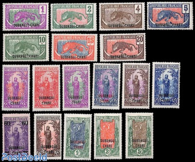 Oubangui-Chari, definitives 18v