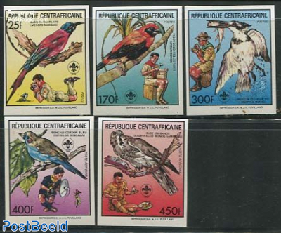 Birds, scouting 5v, Imperforated