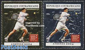 Olympic Games, tennis 2v, silver/gold