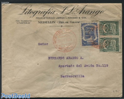 Airmail letter to Barranquilla