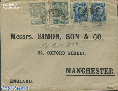 Envelope from Colombia to Manchester, England