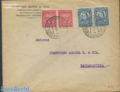 Envelope from Medellin to Barranquilla