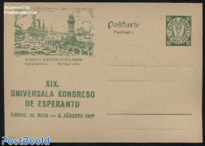 Illustrated Postcard, Esperanto congress, 10pf, Neufahrwasser