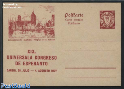 Illustrated Postcard, Esperanto, 20pf, Johanniskirche