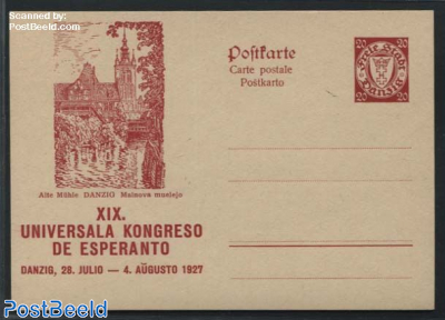 Illustrated Postcard, Esperanto, 20pf, Old Mill