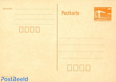 Postcard 10pf, with printermark