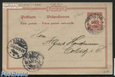 Kiautschou, Postcard 10pf, sent to Colditz