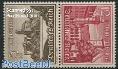 3Pf+12Pf Tete-beche pair from booklet