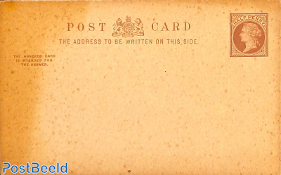 Reply Paid Postcard 1/2/1/2d