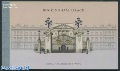 Buckingham Palace prestige booklet, containc comm. and machin stamps. All Machins have M14L + MPIL o